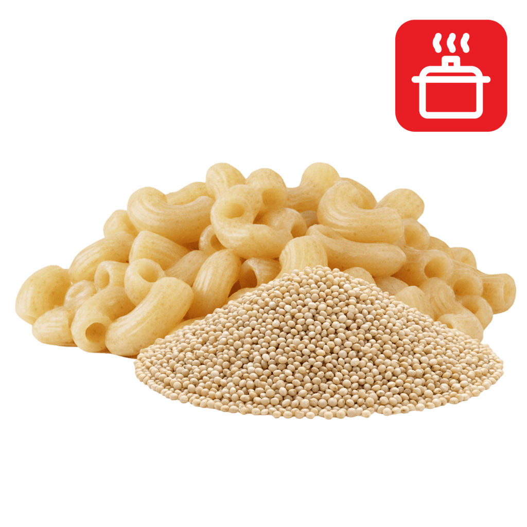 Рожки из амаранта отварные
