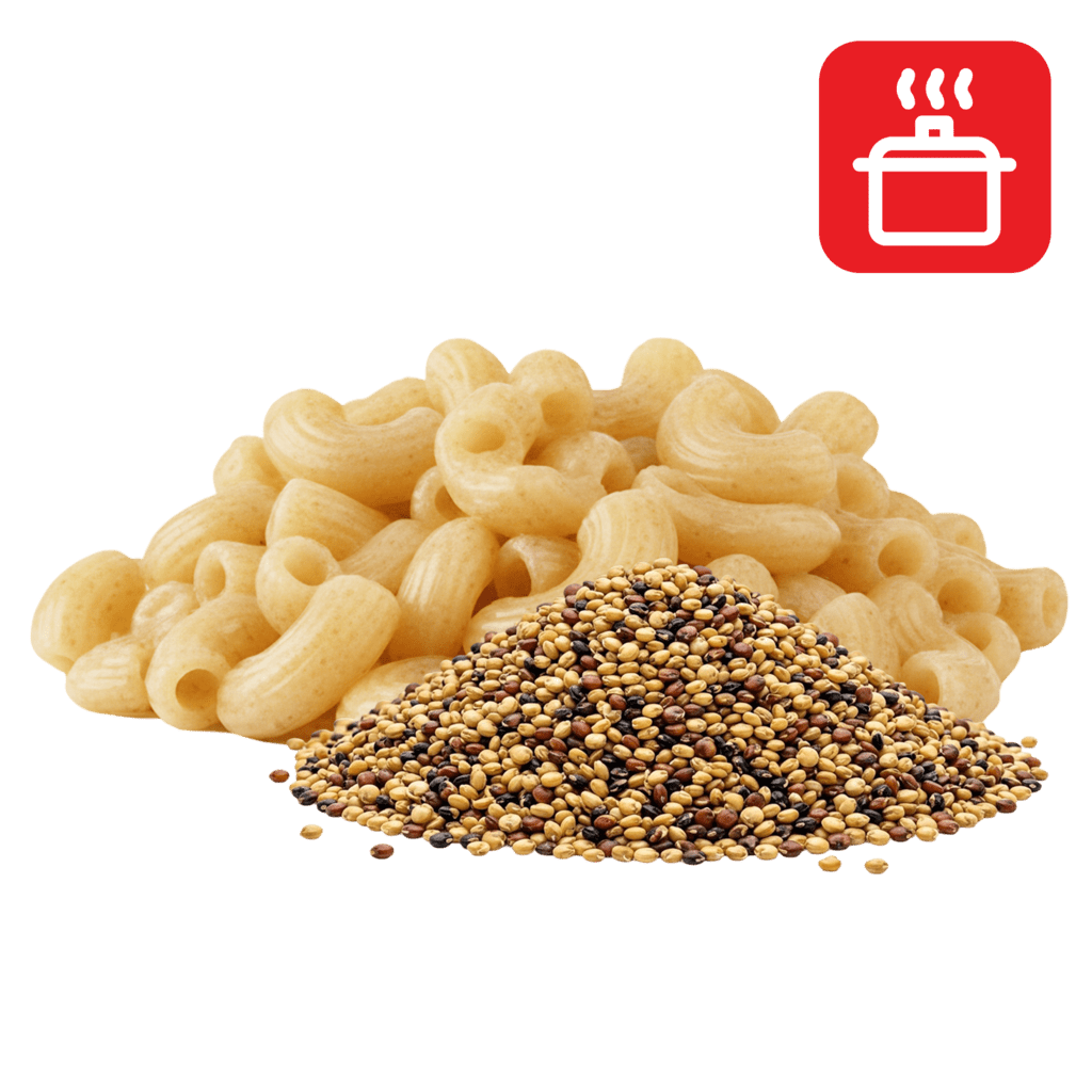 Рожки из киноа отварные