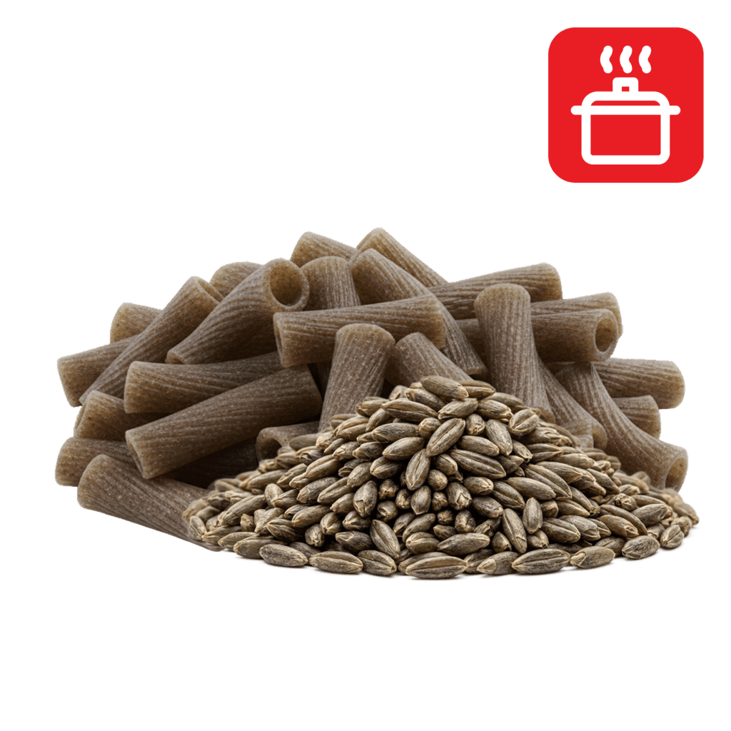 Ригатони из ржаной муки отварные