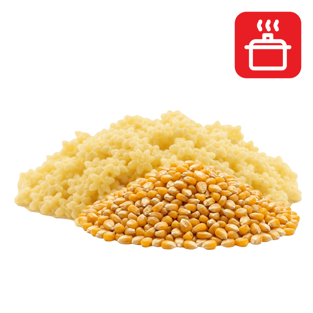 Стеллине из кукурузной муки отварные
